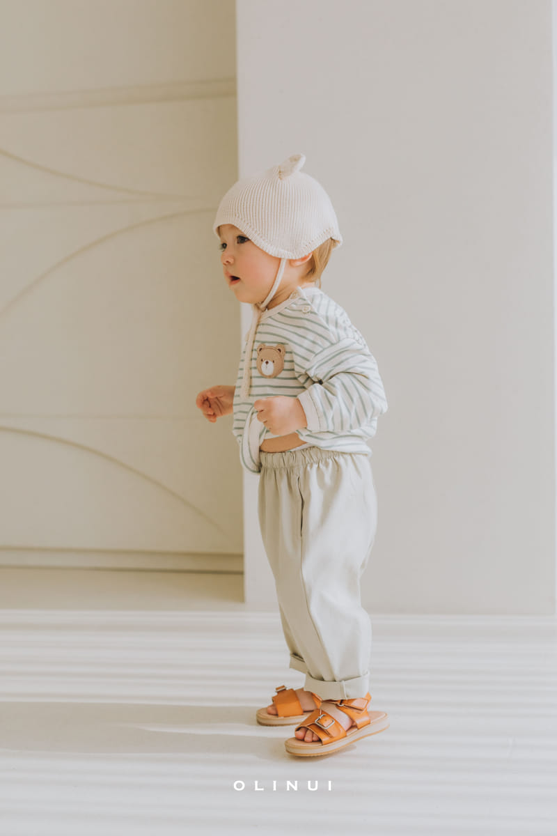 Olinui - Korean Children Fashion - #stylishchildhood - Magic Bear Stripes Tee - 6