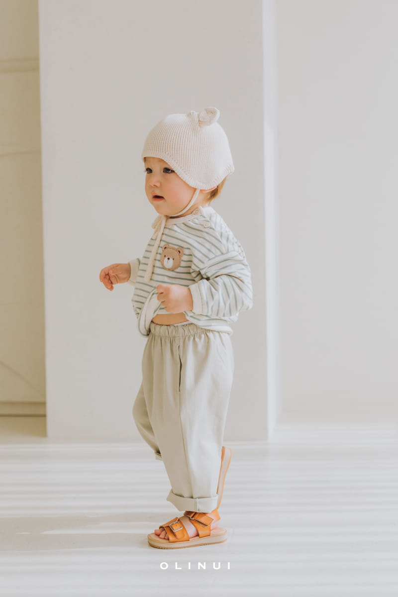 Olinui - Korean Children Fashion - #toddlerclothing - Magic Bear Stripes Tee - 5