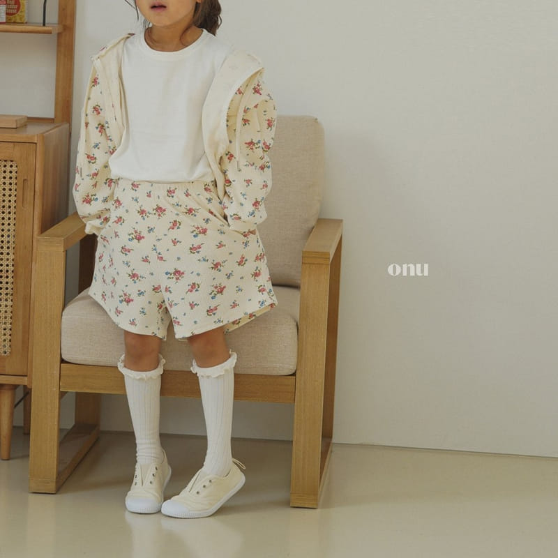 Onu - Korean Children Fashion - #fashionkids - Flower Shorts