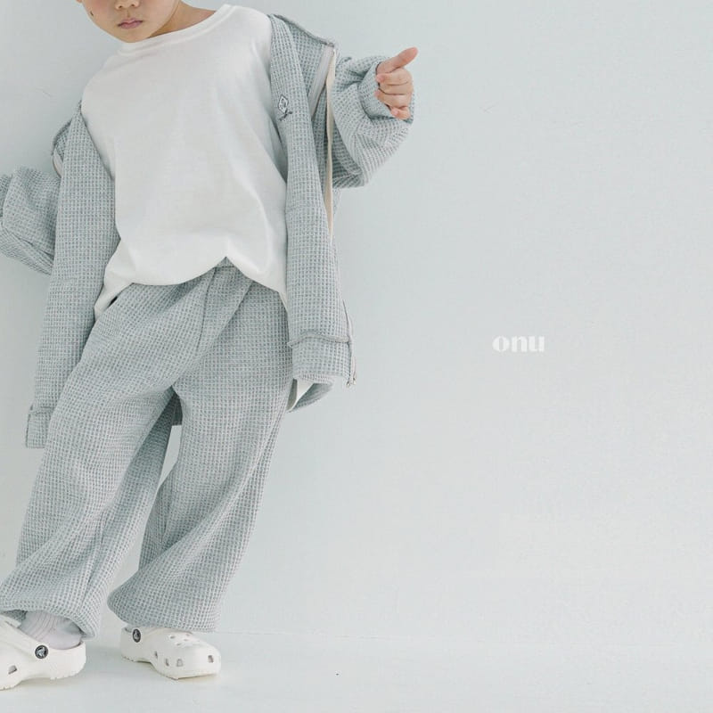 Onu - Korean Children Fashion - #magicofchildhood - Waffle Hoody Zip-up - 5