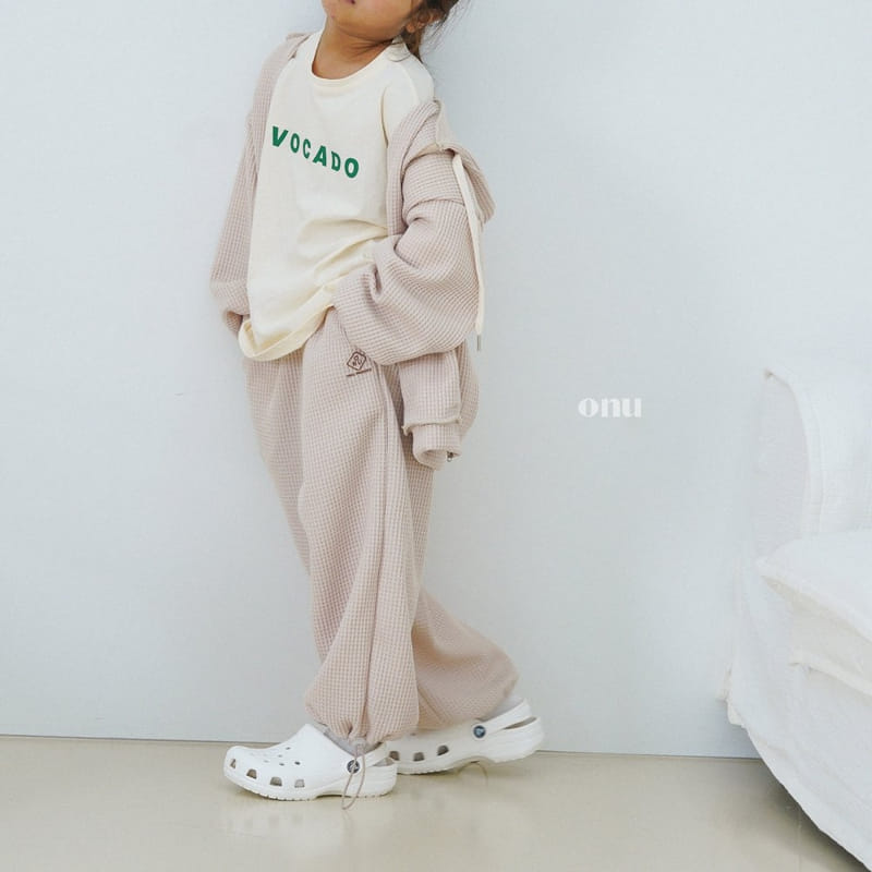 Onu - Korean Children Fashion - #todddlerfashion - Waffle Hoody Zip-up - 8