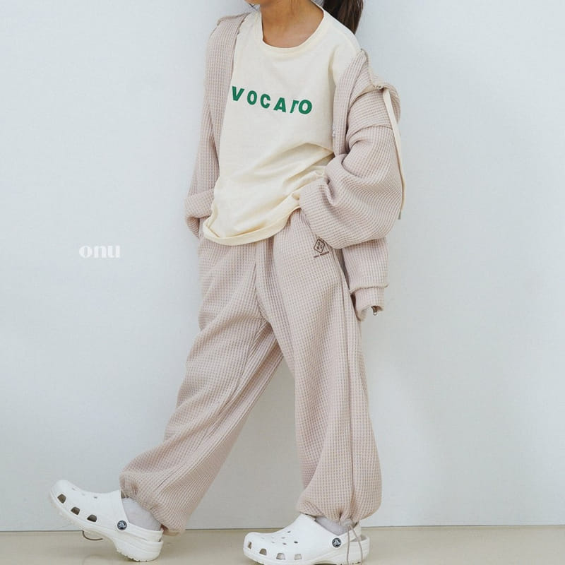 Onu - Korean Children Fashion - #toddlerclothing - Waffle Hoody Zip-up - 9
