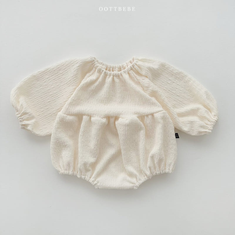 Oott Bebe - Korean Baby Fashion - #babyclothing - Pop Corn Shirring Bodysuit - 8