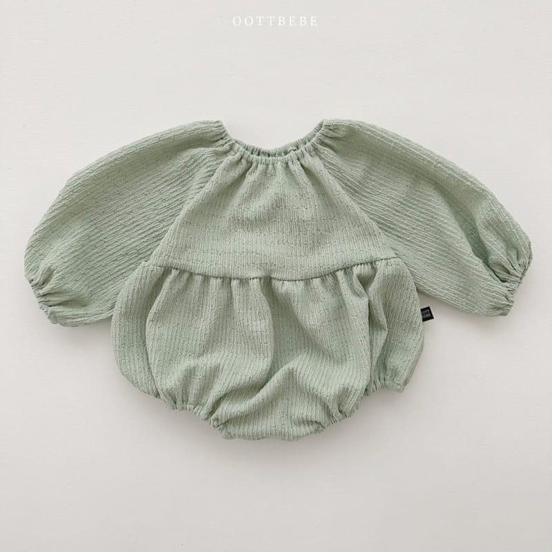 Oott Bebe - Korean Baby Fashion - #babyfever - Pop Corn Shirring Bodysuit - 10