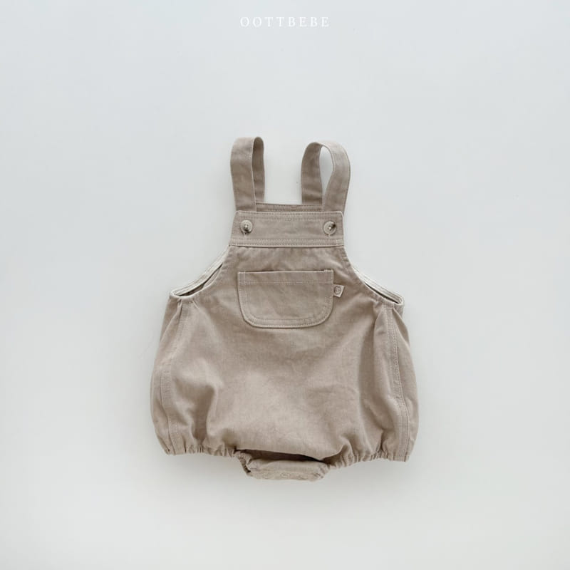 Oott Bebe - Korean Baby Fashion - #babylifestyle - Rora Denim Dungarees Bodysuit  - 2