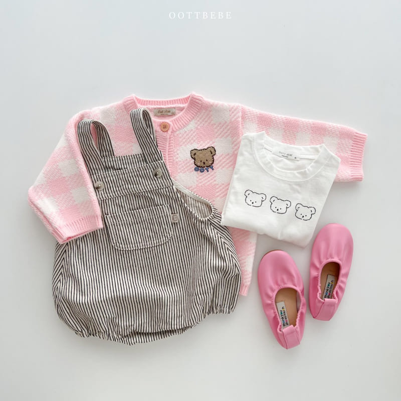 Oott Bebe - Korean Baby Fashion - #babyoutfit - Rora Denim Dungarees Bodysuit  - 5