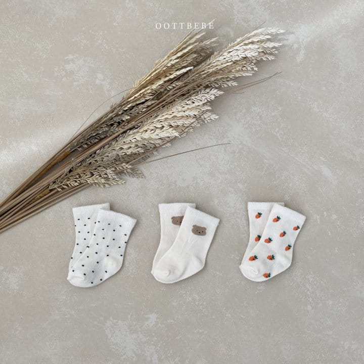 Oott Bebe - Korean Baby Fashion - #babyoutfit - Pattern Socks Set - 11