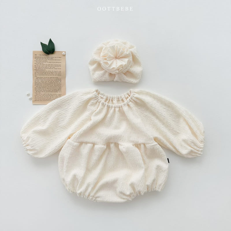 Oott Bebe - Korean Baby Fashion - #babywear - Pop Corn Shirring Bodysuit - 2