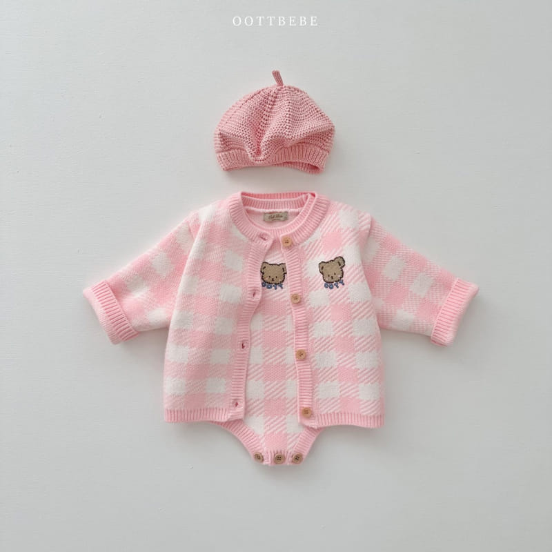 Oott Bebe - Korean Baby Fashion - #babywear - Pure Check Knit Bodysuit - 9