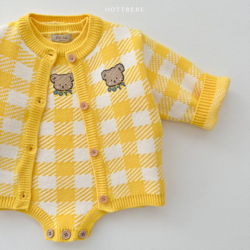 Oott Bebe - Korean Baby Fashion - #onlinebabyboutique - Pure Check Knit Bodysuit - 10