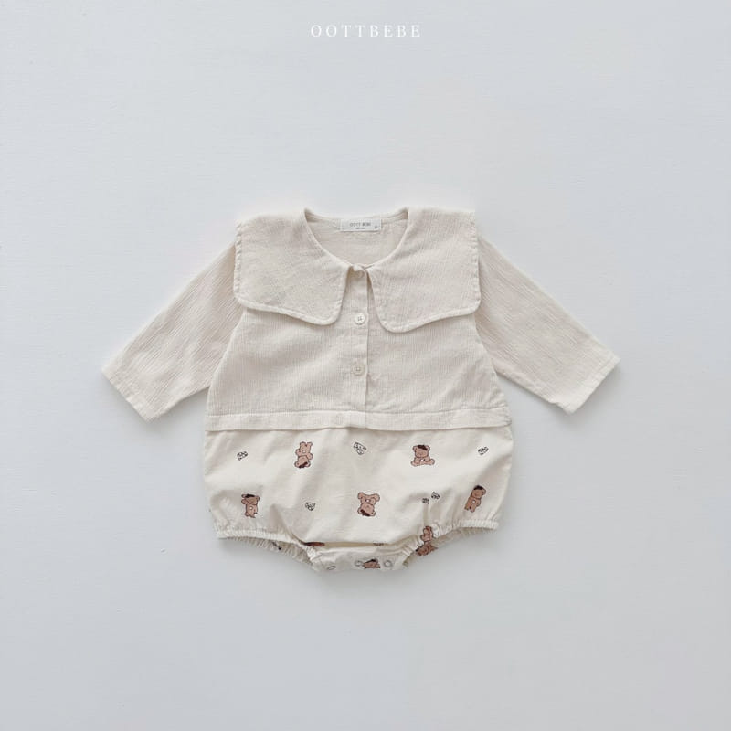 Oott Bebe - Korean Baby Fashion - #onlinebabyboutique - Bonjour Bodysuit - 2