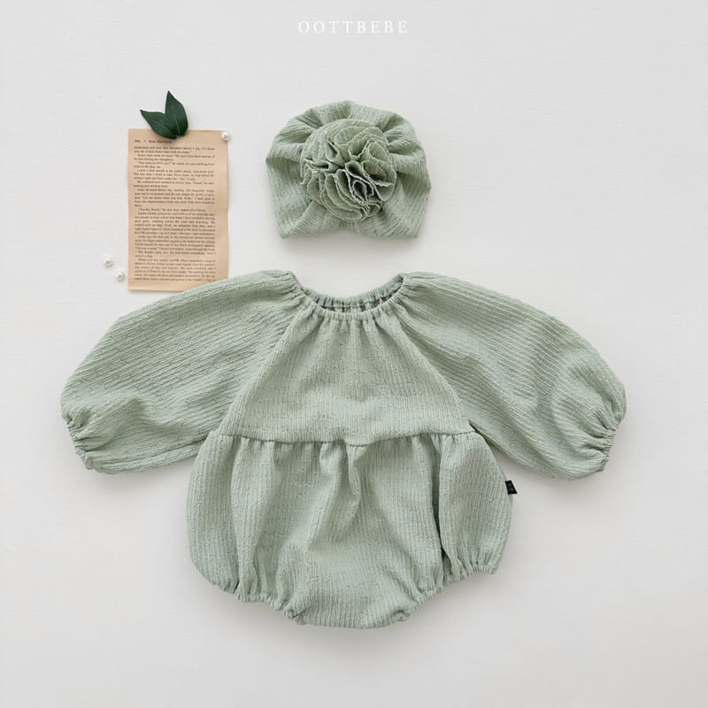 Oott Bebe - Korean Baby Fashion - #onlinebabyboutique - Pop Corn Shirring Bodysuit - 4