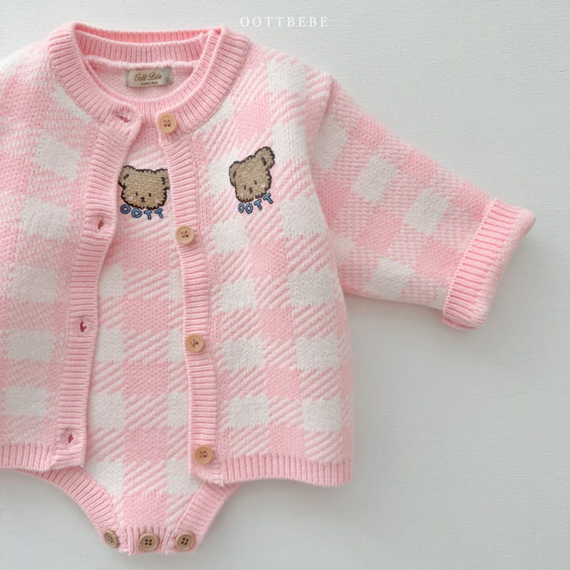 Oott Bebe - Korean Baby Fashion - #onlinebabyshop - Pure Check Knit Bodysuit - 11