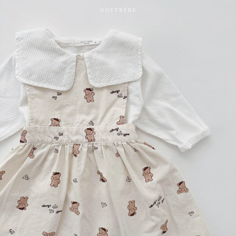 Oott Bebe - Korean Children Fashion - #kidzfashiontrend - Bonjour Collar Blouse - 11