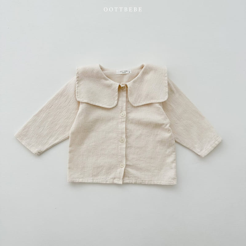Oott Bebe - Korean Children Fashion - #prettylittlegirls - Bonjour Collar Blouse - 2
