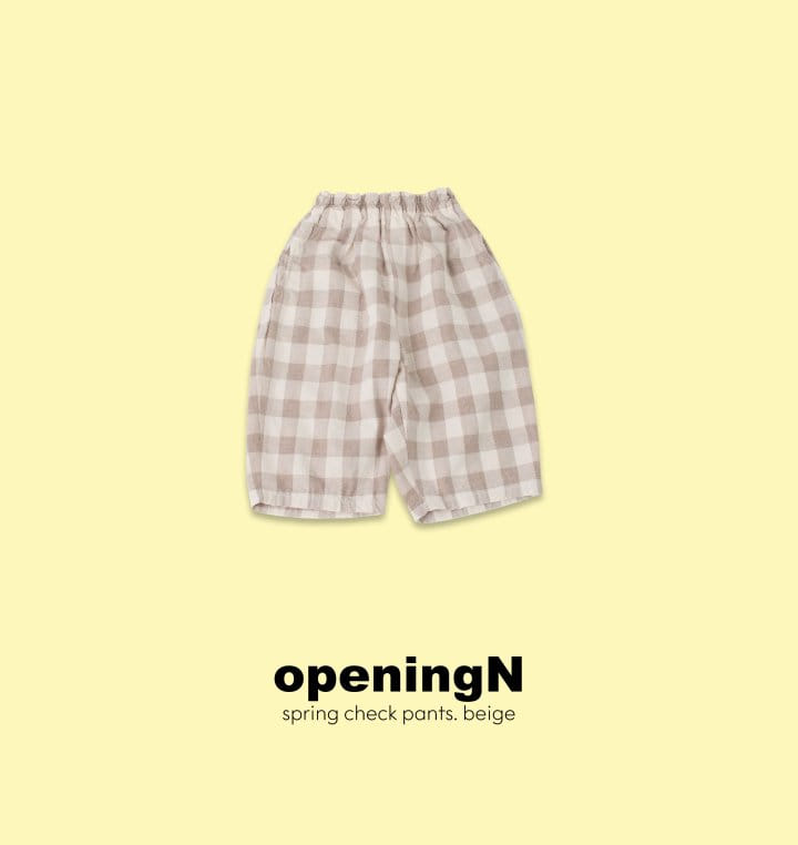 Opening & - Korean Children Fashion - #Kfashion4kids - Spring Check Pants 