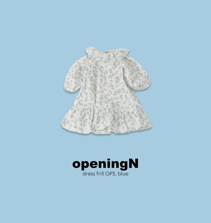 Opening & - Korean Children Fashion - #Kfashion4kids - Dress Frill One-piece 