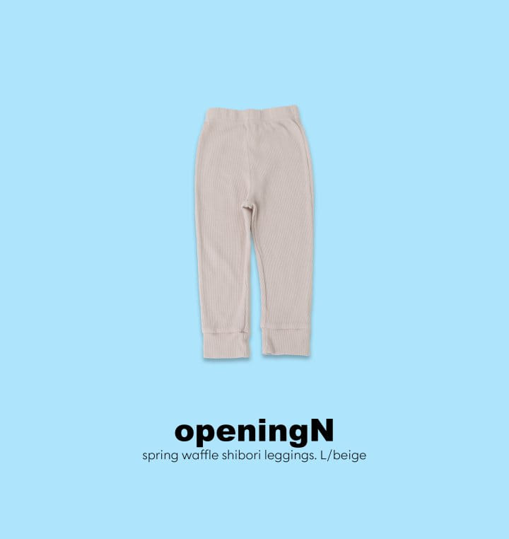 Opening & - Korean Children Fashion - #childofig - Spring Waffle Leggings - 4