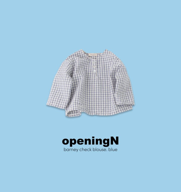Opening & - Korean Children Fashion - #childofig - Banie Check Blouse