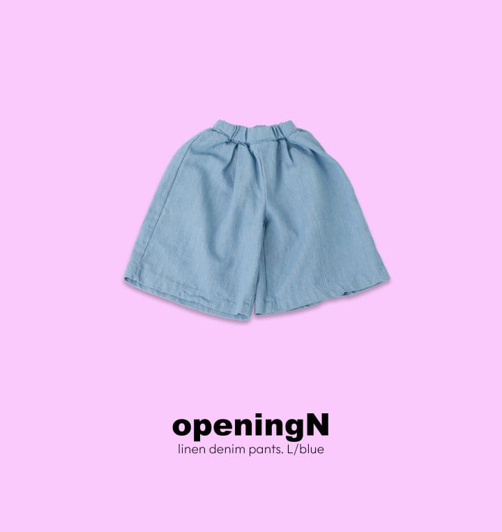 Opening & - Korean Children Fashion - #fashionkids - Linen jeans wide Pants 