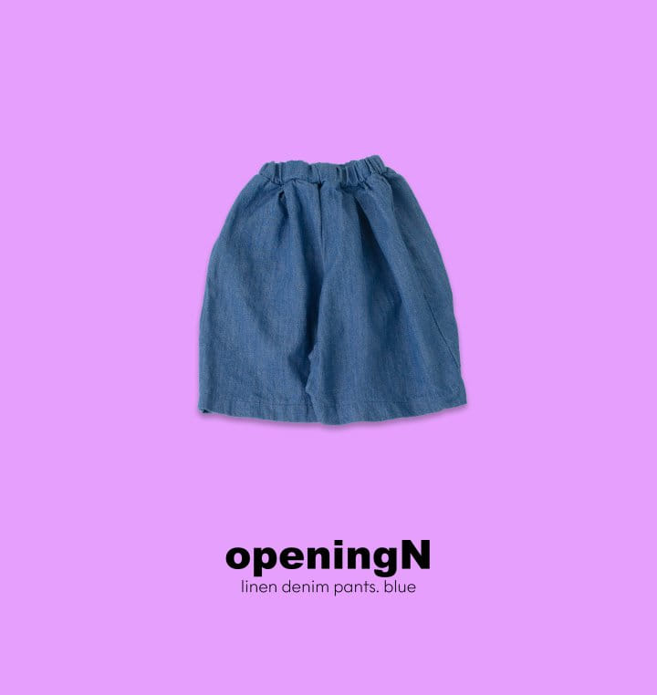 Opening & - Korean Children Fashion - #kidsshorts - Linen jeans wide Pants  - 2