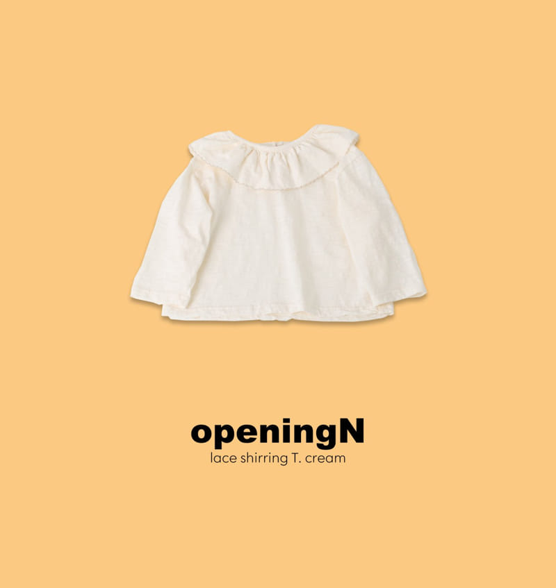Opening & - Korean Children Fashion - #kidsshorts - Lace Shirring Tee 