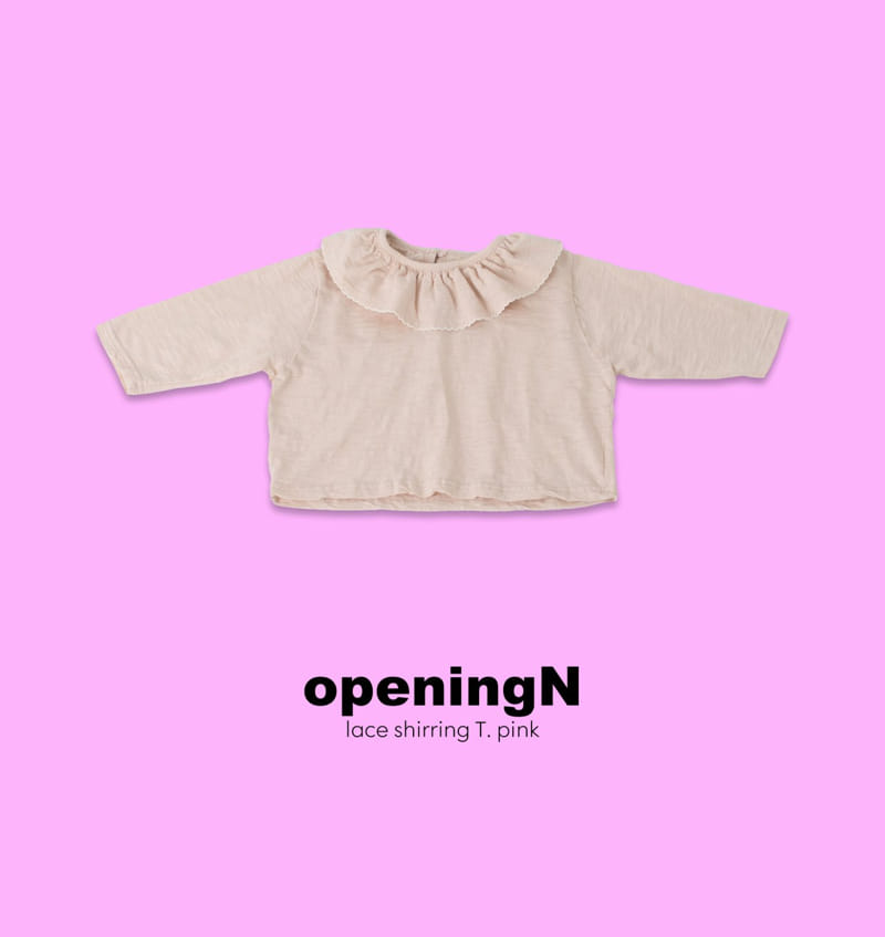Opening & - Korean Children Fashion - #kidsstore - Lace Shirring Tee  - 2