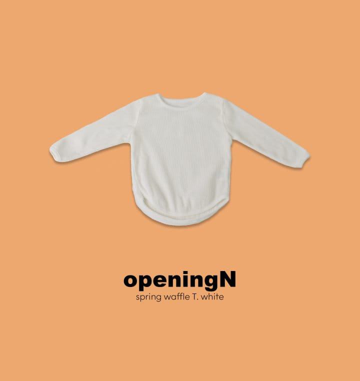 Opening & - Korean Children Fashion - #minifashionista - Spring Waffle Tee  - 4