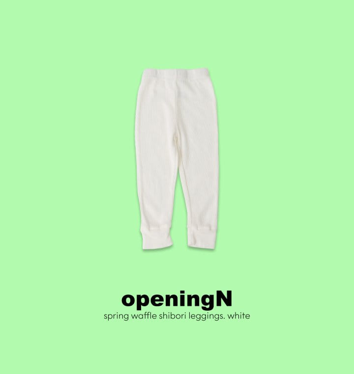 Opening & - Korean Children Fashion - #prettylittlegirls - Spring Waffle Leggings - 2