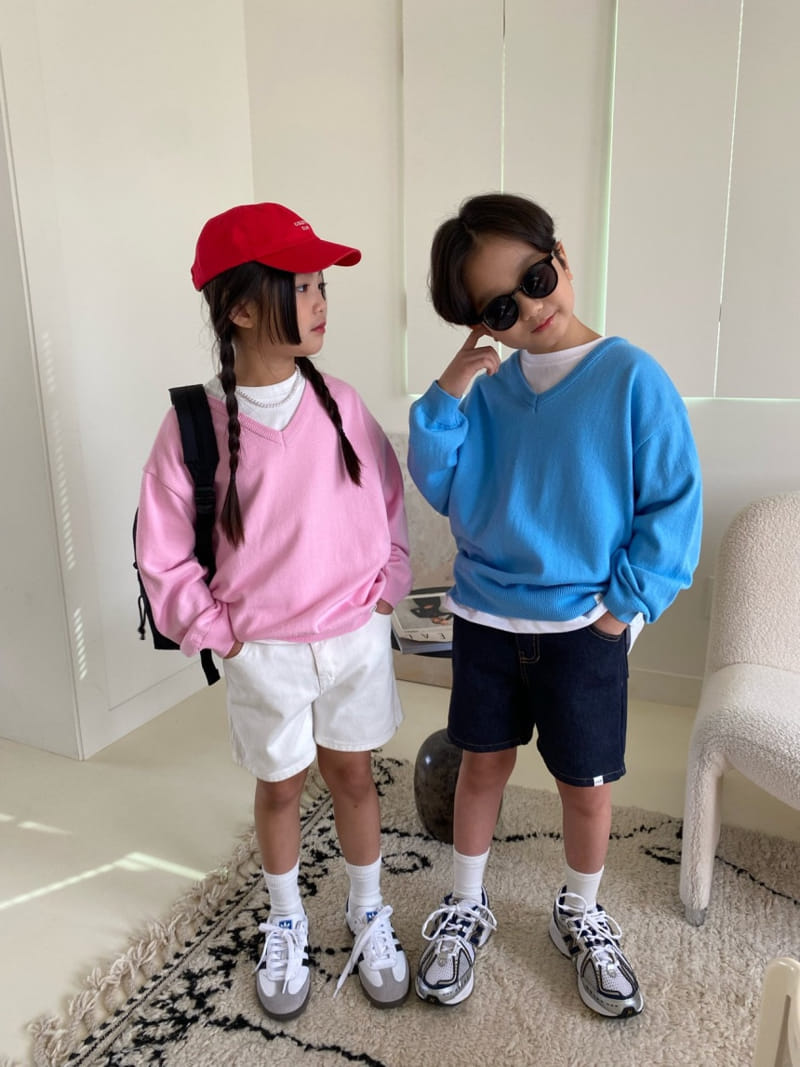 Our - Korean Children Fashion - #childofig - Kerry V Neck Knit Tee - 6