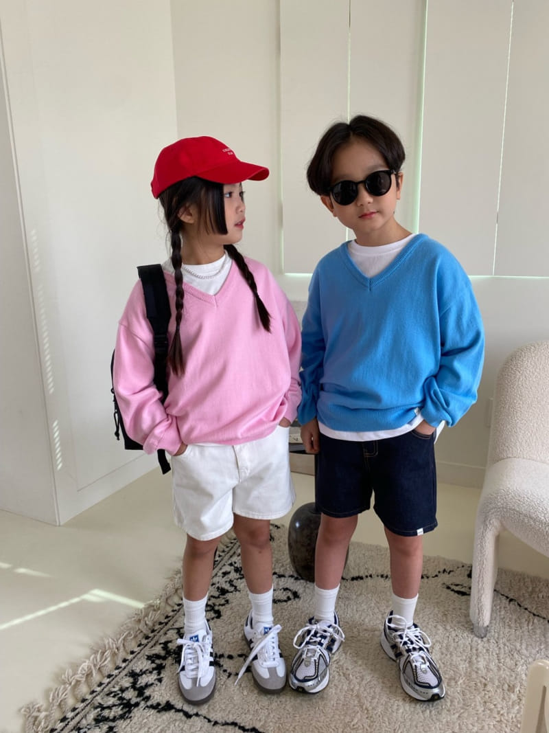 Our - Korean Children Fashion - #prettylittlegirls - Kerry V Neck Knit Tee - 5