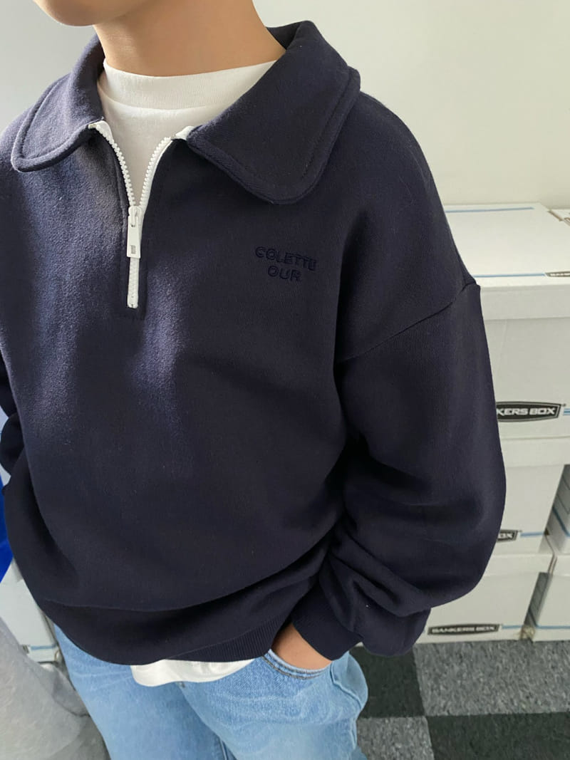 Our - Korean Children Fashion - #stylishchildhood - Collar Zip-up Sweatshirt - 10