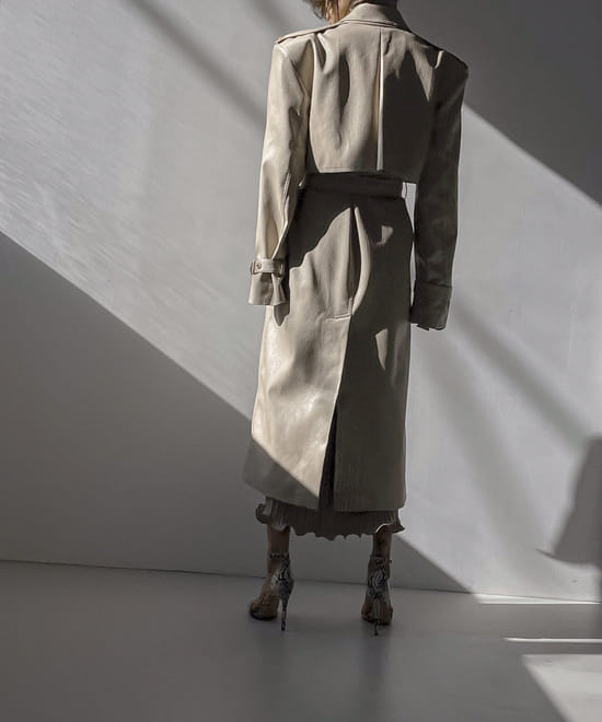 Paper Moon - Korean Women Fashion - #momslook - Oversize Leather Coat - 9
