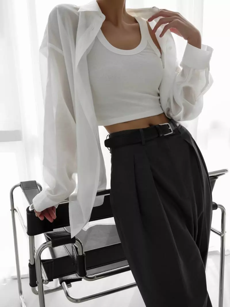 Paper Moon - Korean Women Fashion - #womensfashion - Sheer Silky Shirt - 4