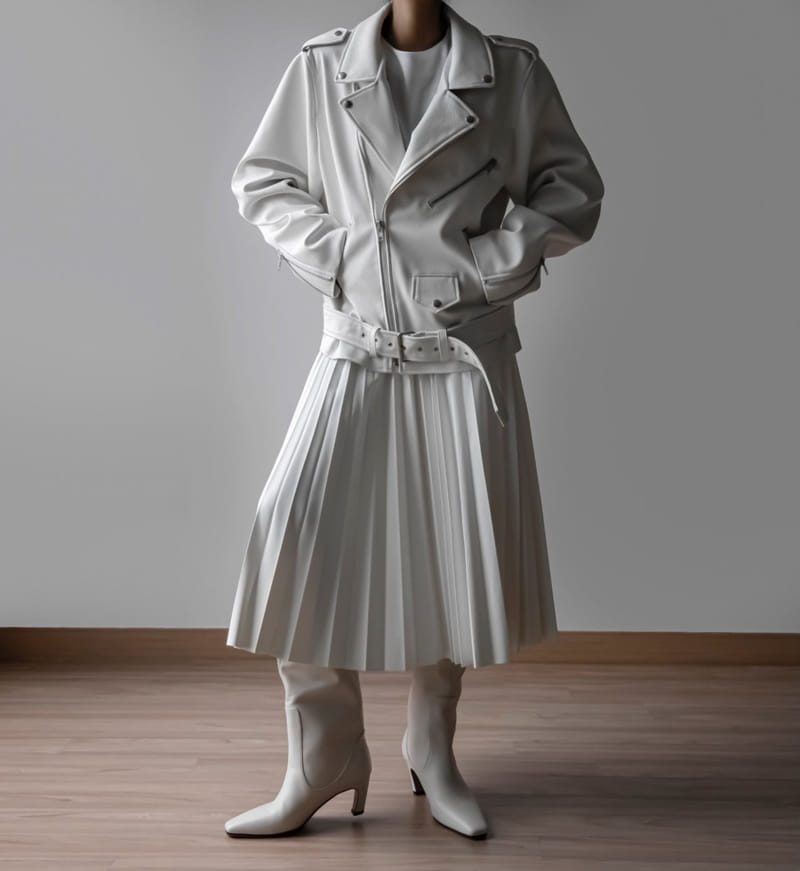 Paper Moon - Korean Women Fashion - #momslook - Leather Skirt - 5