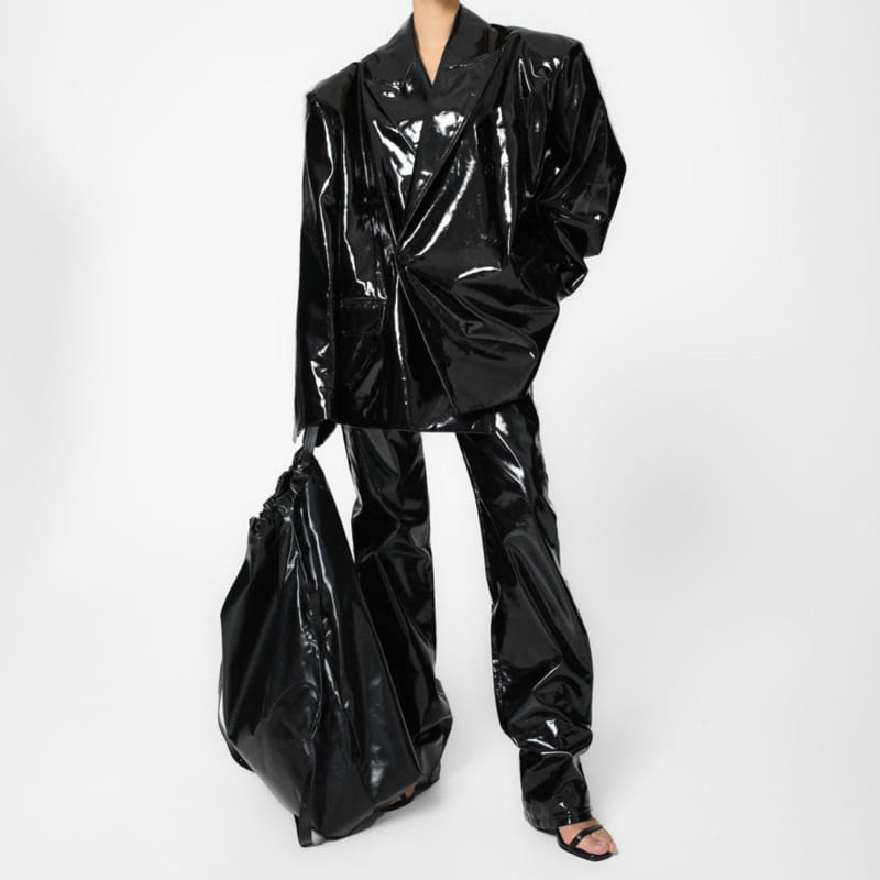 Paper Moon - Korean Women Fashion - #momslook - Patent Leather Straight Pants - 12