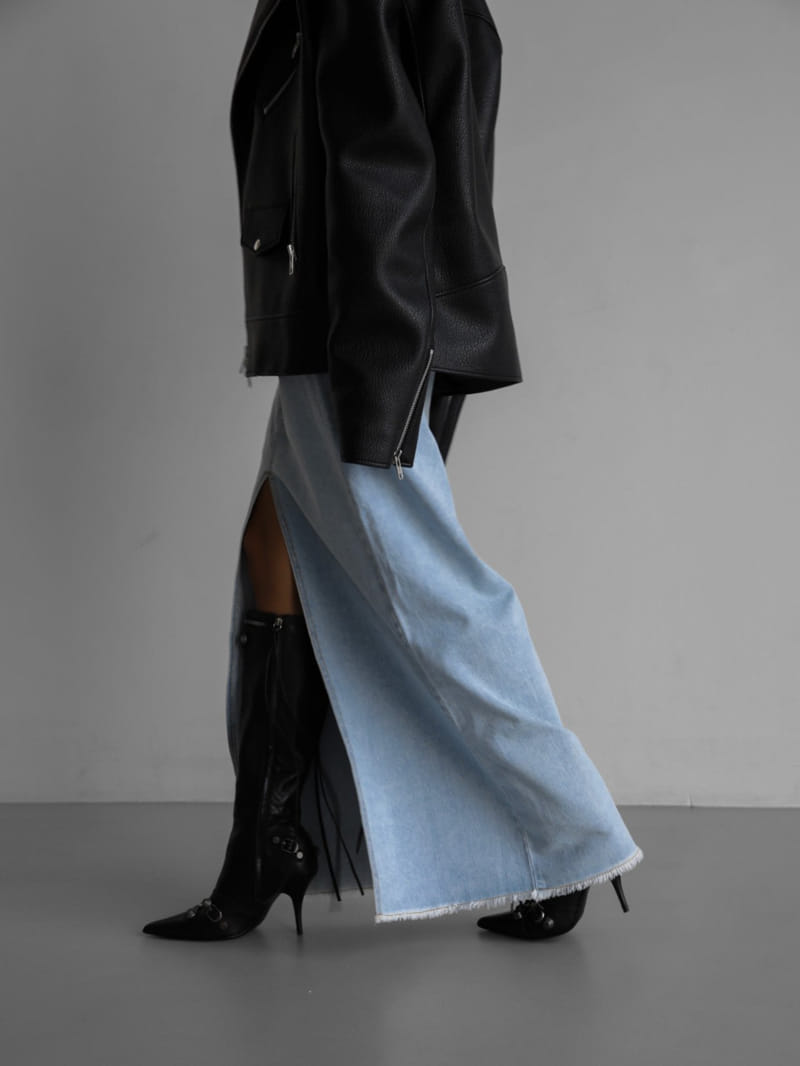 Paper Moon - Korean Women Fashion - #pursuepretty - Ice bLue Denim Skirt - 4