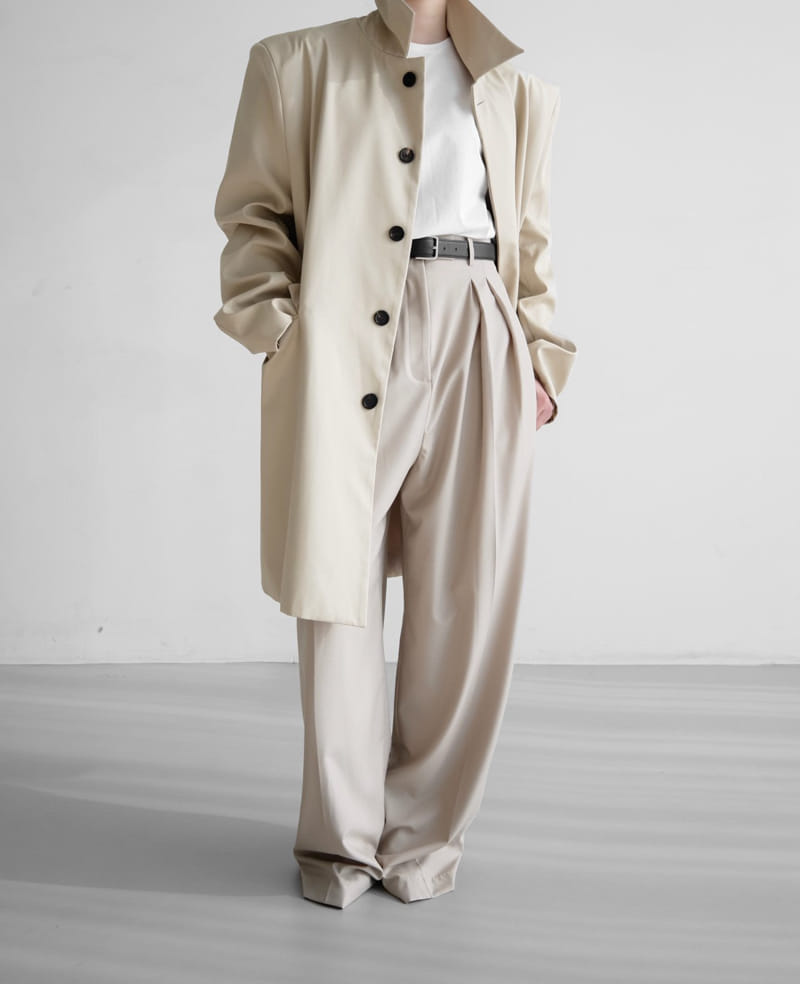 Paper Moon - Korean Women Fashion - #restrostyle - Oversize Gaberdin Coat - 4