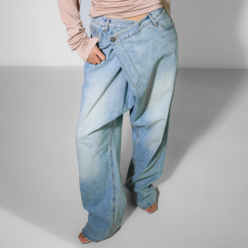 Paper Moon - Korean Women Fashion - #womensfashion - Wrap Jeans