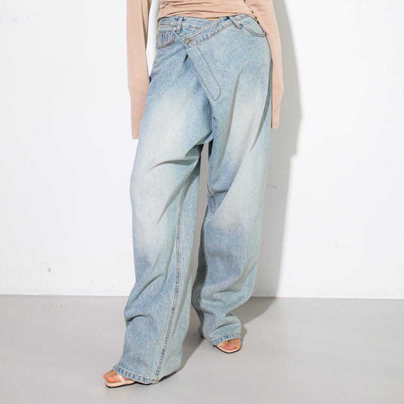 Paper Moon - Korean Women Fashion - #womensfashion - Wrap Jeans - 5