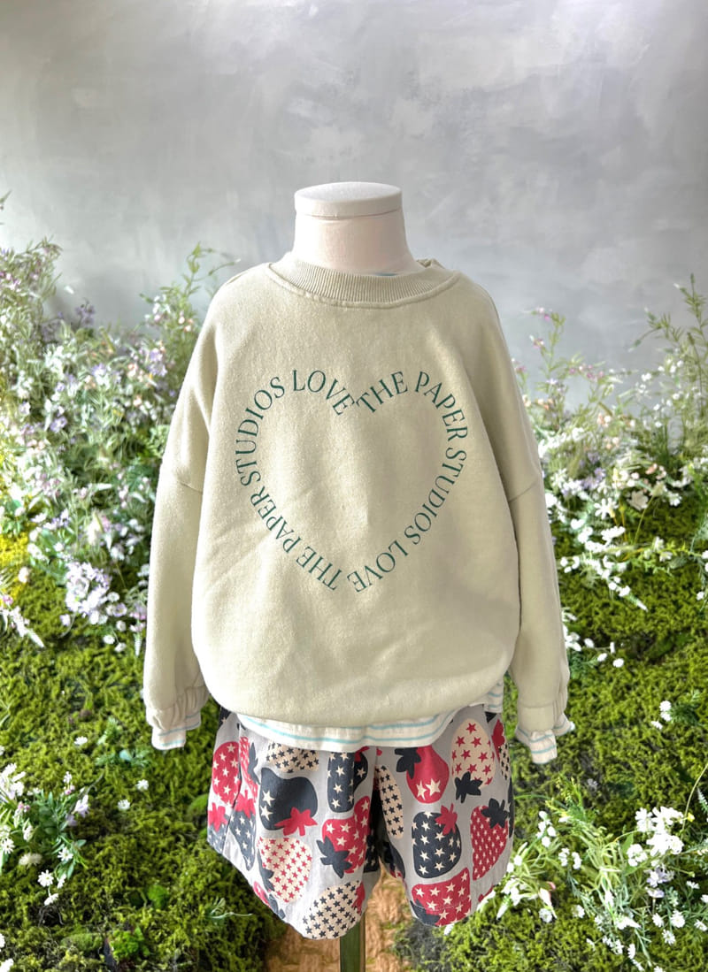 Paper Studios - Korean Children Fashion - #kidzfashiontrend - P Heart Sweatshirt - 4