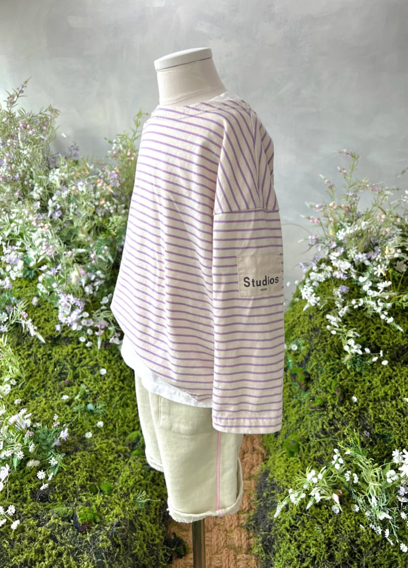 Paper Studios - Korean Children Fashion - #stylishchildhood - Wapen Stripes Tee