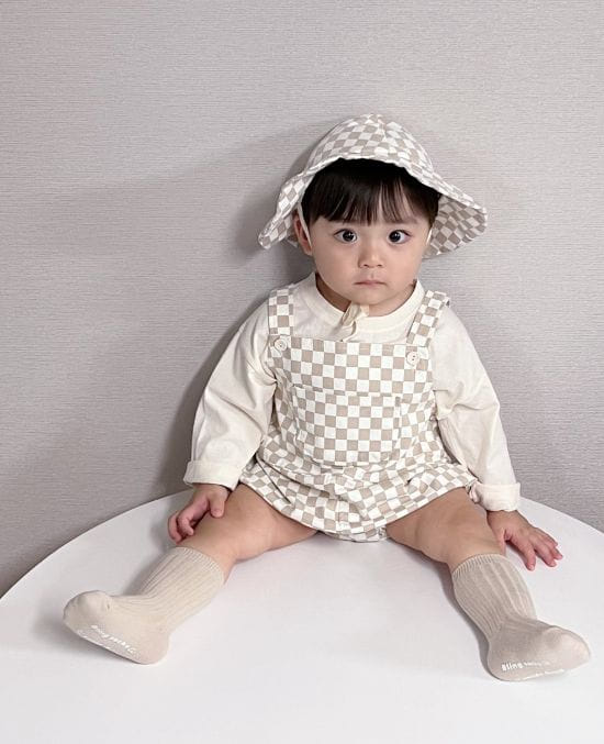 Party Kids - Korean Baby Fashion - #smilingbaby - Bans Dungarees Bodysuit - 4