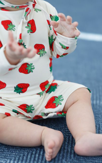 Party Kids - Korean Baby Fashion - #babyfever - Strawberry Rashguard Hat Set - 9