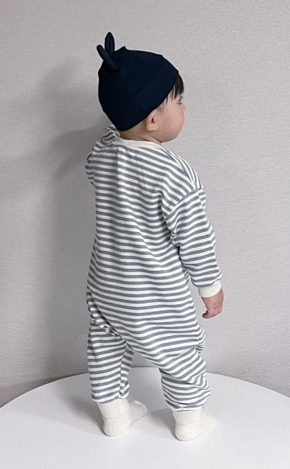 Party Kids - Korean Baby Fashion - #babylifestyle - Merba Open Bodysuit with Hat - 6