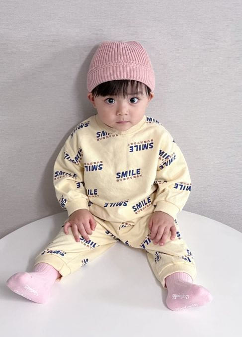 Party Kids - Korean Baby Fashion - #babyoutfit - Smile Top Bottom Set - 4
