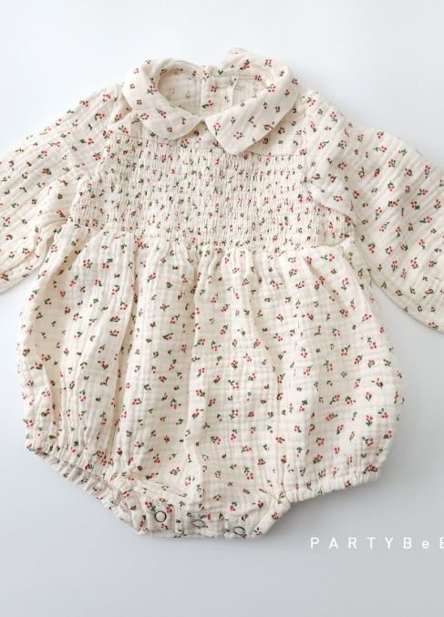 Party Kids - Korean Baby Fashion - #babywear - Baby Bell Flower Bodysuit - 6