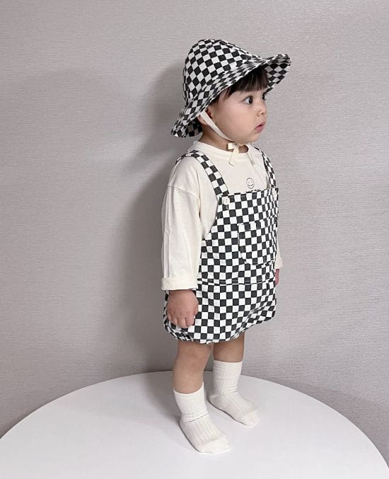 Party Kids - Korean Baby Fashion - #onlinebabyboutique - Bans Dungarees Bodysuit
