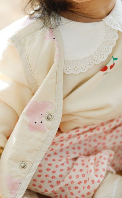Party Kids - Korean Baby Fashion - #onlinebabyboutique - Bear Reversible Vest - 8
