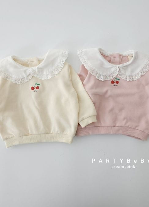 Party Kids - Korean Baby Fashion - #onlinebabyshop - Cherry Ble Sweatshirt - 10